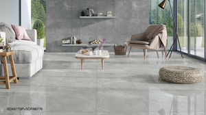 Carrelage de sol en porcelaine gris <span class=keywords><strong>rustique</strong></span> moderne 600x600mm pour usage intérieur de villa avec effet brique réfractaire - Product Image 3