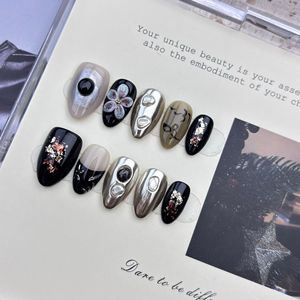 <span class=keywords><strong>Uñas</strong></span> Postizas de Almendra de Lujo Hechas a Mano al por Mayor, Estilo de Lujo de Grado Profesional, Marca Privada al por Mayor - Product Image 4