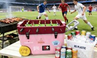 Glacière à roulettes HSP 60L avec table de jeu intégrée, étanche et isotherme pour le camping, les pique-niques et la conservation des aliments