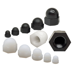 प्लास्टिक अखरोट कवर महिला सजावटी कशेलर सिर काले सफेद अछूता ap66 नायलॉन कवर प्रकार नट मीट्रिक आकार फास्टनर - Product Image 2