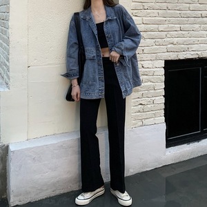 2025 automne hiver femmes vieux rétro grande poche coréen Harajuku tout match minceur Denim veste coupe ample grande taille Option - Product Image 6