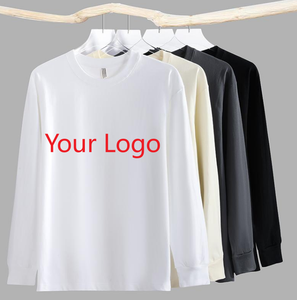 Fabricantes de Ropa, Logotipo Personalizado, Impresión Económica, Camisetas de Manga Larga Lisas de Algodón 100% Bordadas Unisex para Hombre y Mujer - Product Image 1