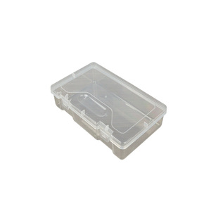 Rectangular Transparent Plastic Storage <b>Box</b> 19.8x11.8x5.5cm Covered For Jewelry Stationery Tools Accessories - Product Image 5