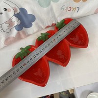 Nouvelle assiette à sauce en porcelaine fine à motif végétal, grande taille, couleur vive, pour fondue, style mignon et féminin, pour la maison