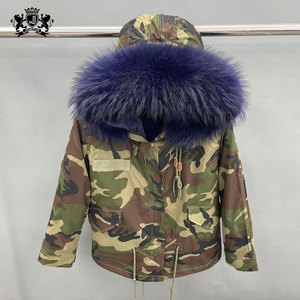 Factory Direct Winter Thick Warm Hooded <strong>Coat</strong> Khaki Green Real Fur Jacket <strong>Black</strong> <strong>Parka</strong> for <strong>Women</strong> - Product Image 2