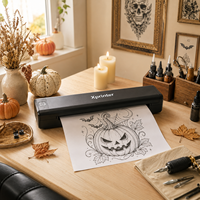Impresora de Transferencia de Tatuajes Xprinter P84 para Estudio de Tatuajes, Copiadora de Plantillas Térmica Inalámbrica Portátil A4 sin Tinta
