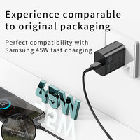 Chargeur rapide GaN 45W en gros, prise UK EU US, port USB-C, prise murale compacte, charge super rapide pour téléphone, tablette, ordinateur portable