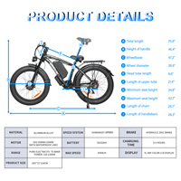 Sepeda Salju Listrik 48V 3000W 23AH YL-81F 21-Kecepatan Layar LCD Berwarna, Tersedia di AS, Pengiriman Gratis