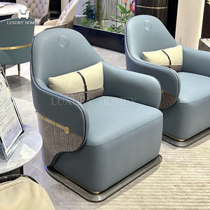 आधुनिक एकल सोफा डिजाइनर फैशन चमड़े के लिविंग रूम के लिए लिविंग रूम सोफा नया डिजाइन लिविंग रूम सोफा सेट - Product Image 4