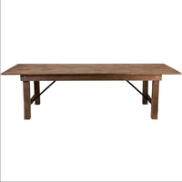 Tables pliantes de ferme en bois massif, style moderne, vente chaude, pour mariage, banquet, événements, utilisation en extérieur