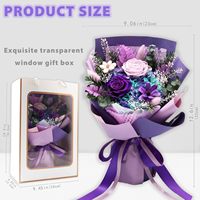 Bouquet de fleurs préservées, arrangement floral longue durée, coffret cadeau 1,41 lb, fabriqué en Chine pour maman, femme, amies
