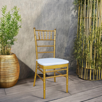 Chaise Chiavari en fer moderne et durable pour mariage, avec décoration, pour événements, banquets, hôtels, écoles et utilisation en extérieur - Vente en gros