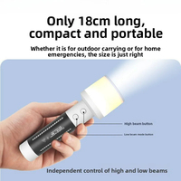 Lampe torche tactique en alliage d'aluminium rechargeable à LED super lumineuse, indice de protection IP55, portée du faisceau de 200 m, éclairage portable pour l'extérieur