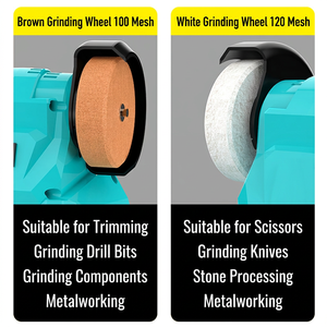 electric grinder, mini desktop dual-wheel sharpener, household polishing and rust removal <b>tool</b>, small lithium battery-<b>powered</b> - Product Image 3