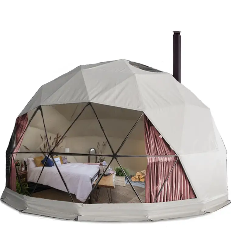 Açık Igloo Yurt jeodezik kamp rüzgar duvar Glamping kubbe kubbeli çadır bahçe kubbe çadırı