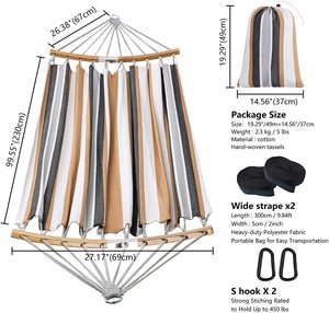 Chất Lượng Cao Bông Gấp Võng Di Động Cho Trong Nhà Ngoài Trời Sử Dụng Vật Liệu Thoải Mái Cho Sân Sau Thư Giãn - Product Image 3