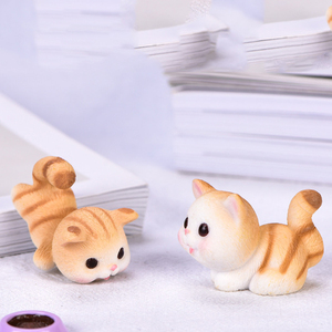 ตุ๊กตาแมวเรซิ่นขนาดเล็ก ของตกแต่งโต๊ะทำงาน รูปสัตว์จิ๋ว แมวน้อยน่ารัก สำหรับตกแต่งภูมิทัศน์ อุปกรณ์ DIY - Product Image 6