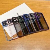 Coques de téléphone portable compatibles avec les objectifs 3-en-1 en acrylique pour 18 Pro Max, finition mate transparente, résistantes au jaunissement, antichoc