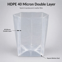 Sac de protection robuste en PEHD pour carton, fond carré, transparent, pour palettes et expédition en entrepôt 100*100*120cm