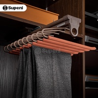 Supeni Garderoben zubehör Top-Installation Kleider schrank Aufbewahrung Ausziehbares Hosen regal Push Pull Hosen regal V-förmiges Hosen regal