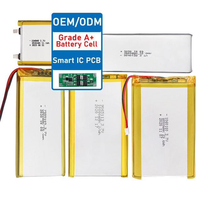 Custom Li Polymer 4000mAh 5000mAh 6000mAh 7500mAh 10000mAh 606090 1260110 3.7V 7.4V LiPo Rechargeable Lithium Polymer Battery