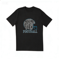 Transferts thermocollants personnalisés en strass pour T-shirts : Motifs de football américain en strass