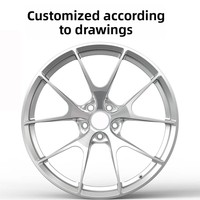 Jantes de voiture de tourisme haute performance en alliage d'aluminium forgé sur mesure, design 5 branches, 17-24 pouces, pour divers modèles de véhicules