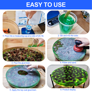 Nhựa Epoxy Rõ Ràng Epoxy <span class=keywords><strong>Resin</strong></span> Pha Lê Lỏng Epoxy Lỏng Nhựa Cho Đồ Nội Thất Bảng Giáng Sinh Trang Trí - Product Image 5