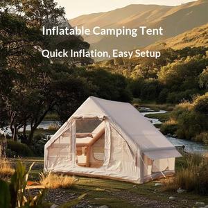 Abri portable pour usage domestique et extérieur, 6,3 mètres carrés, gonflage facile pour le camping familial, tente gonflable automatique - Product Image 3