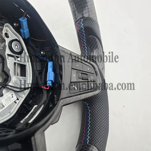 พวงมาลัยหุ้มหนังคาร์บอนไฟเบอร์พร้อมไฟ LED สำหรับรถยนต์ BMW G20 G30 G01 CS ซีรีส์ 3 ซีรีส์ 5 ลดราคาพิเศษ ขายส่ง - Product Image 2