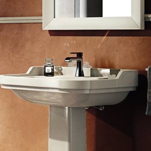 Flaminia Contemporary Evergreen Robinet mitigeur de lavabo à double poignée Montage monotrou avec noyau de vanne en acier inoxydable Matériau en laiton - Product Image 3