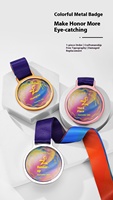 Médaille de cristal de luxe personnalisée pour les compétitions sportives Sports scolaires Médailles de bronze en or et argent Impression gratuite Thème sculpté
