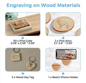 New CO2 <b>Laser</b> <b>Engraving</b> Material Kit with <b>Wooden</b> Sheet for DIY Custom Logo <b>Engraving</b> Supports AI/DXF Formats - Product Image 6