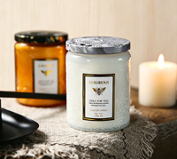Vente en gros de pots à bougies en verre gaufré vides avec couvercle, 7oz 8oz 250ml, en verre épais recyclé, pour la fabrication de bougies parfumées DIY
