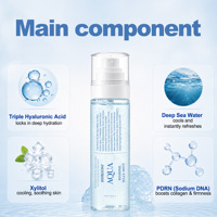 Private Label Organic Natural Deep Sea Water Jelly Spray Cooling Hydrating Refreshing HA PDRN Face Toner Mist