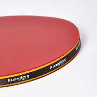 Nouvelle arrivée de la marque Kuangfeng : Raquette de tennis de table haute performance, caoutchouc de qualité supérieure, ensemble de tennis de table avec sac en cuir.