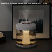 Humidificateur évaporatif portable grande capacité alimenté par USB, aromathérapie, 1 an de garantie, pour hôtel, bureau, maison, voiture, camping-car, avec veilleuse
