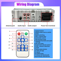 1 DIN MP3 Auto-Player FM USB TF AUX-Eingang Radio BT Stromschutz Handy-Ladefunktion Multimedia-Auto-Audio Auto-Stereo-Multimedia