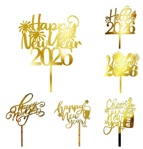 Nuevo acrílico español Feliz cumpleaños pastel Topper Feliz Cumpleanos hornear pastel decoración Baby Shower fiesta favores pastel Toppers - Product Image 1