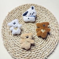 Pendentif Ourson Mignon en Coton Fait Main, Personnalisable, pour Bijoux DIY, Porte-clés Fille, Ornement de Sac, Couple
