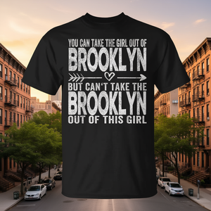 T-shirt unisexe pour adulte Brooklyn Girl, col rond, manches courtes, imprimé en sérigraphie, design New York City - Product Image 3