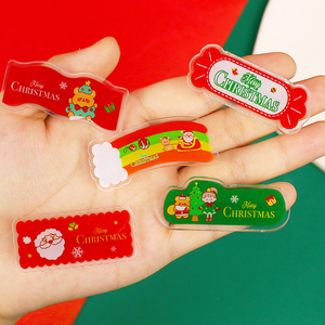 Original 1PC Clip de dessin animé Frange Pince à cheveux Creative Christmas Series Acrylic Patch Kids Jewelry Gift - Product Image 2