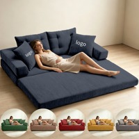Canapé-lit modulable pliable pour salon avec logo personnalisé, en mousse à mémoire de forme, inclinable et compressible, sans structure.