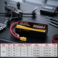 Batterie LiPo semi-solide en pochette 400Wh/kg 25Ah 24.5Ah 22Ah 44.4V 6S 12S pour UAV, inspection, cartographie, patrouille, aile fixe, VTOL