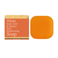 Sabun asam Kojic buatan tangan padat untuk dewasa pemutih antiseptik perawatan kulit antijerawat dengan madu aroma Lemon penggunaan rumah Hotel Spa