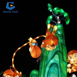 <span class=keywords><strong>Lanterne</strong></span> <span class=keywords><strong>Orientale</strong></span> Tissu Chinois Soie Animal Tigre Festival <span class=keywords><strong>Lanterne</strong></span> pour Zoo Park - Product Image 2