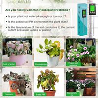 Testeur de sol numérique 6 en 1, pH, humidité, température, luminosité, fertilité, outil de test du sol pour jardin, ferme, plantation