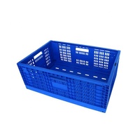 Caisse pliable de stockage en plastique de maille en plastique résistante pour des légumes et des fruits