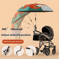 Grand stock de parapluie droit en vinyle de protection UV pour garçons filles parasol pour poussette de bébé parapluie pour enfants à ouverture facile