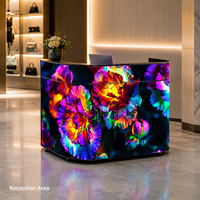 Pantalla LED Curva P2 Personalizada, Flexible, a Todo Color, para Bar, Cabina de DJ, Recepción y Tienda